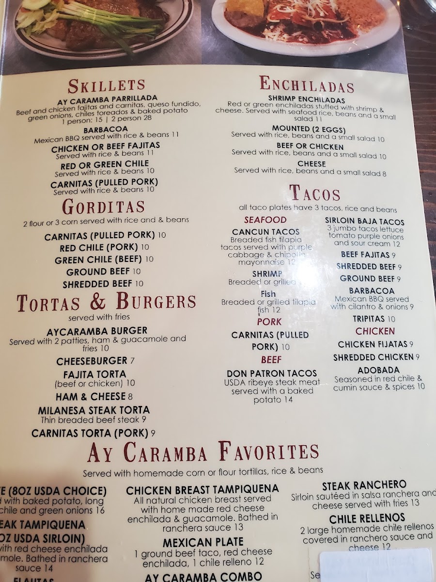 Ay Caramba Restaurant Menu - Image 2